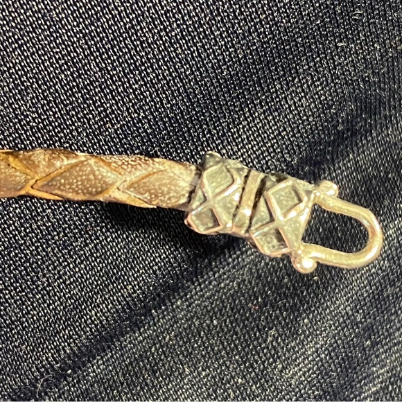 Sterling Silver/Leather Cord Bracelet - Picture 7 of 10